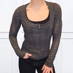 Women's Gray Knit Sweater